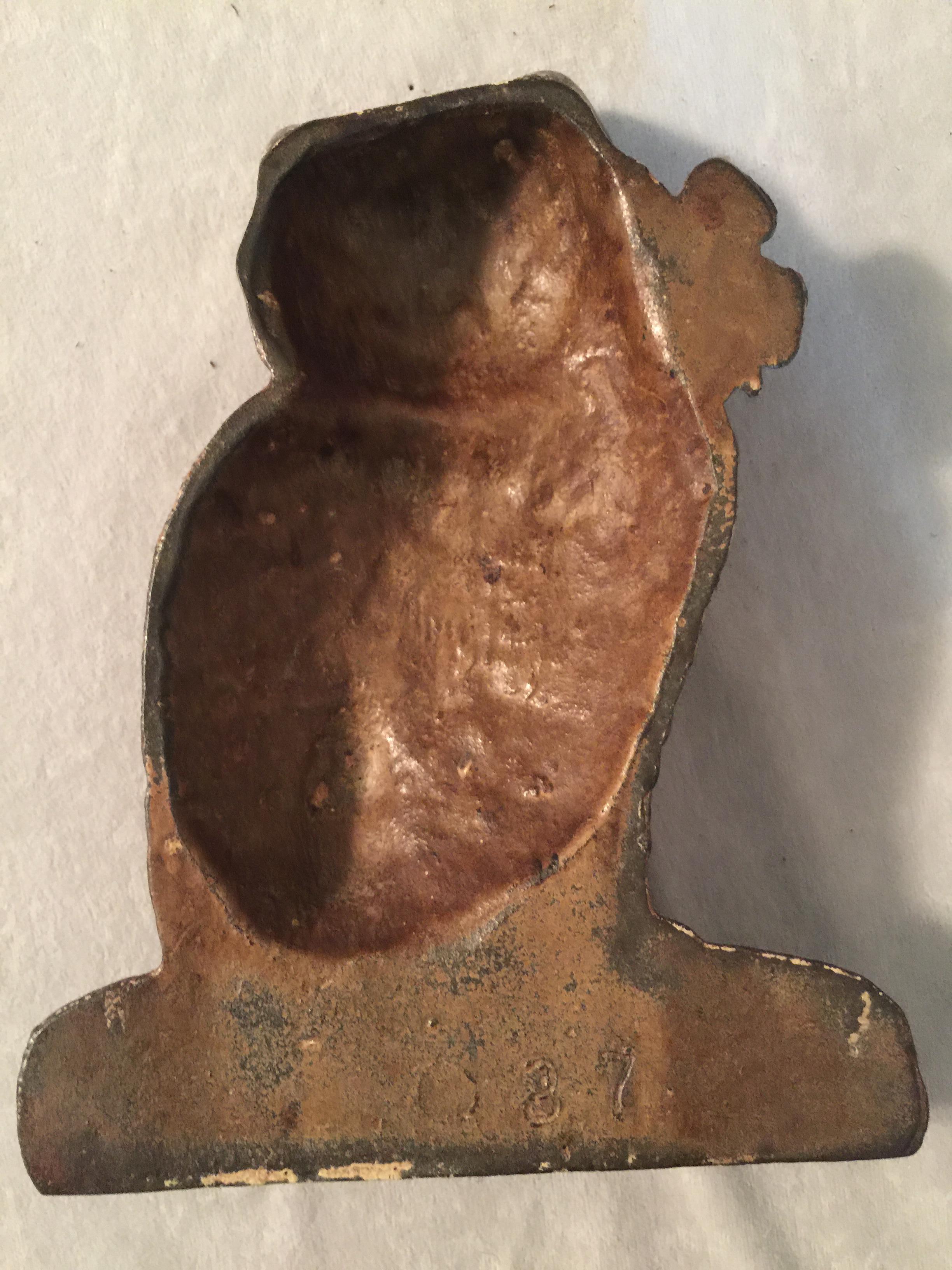 American Antique Cast Iron Doorstop, Figure of a Cat