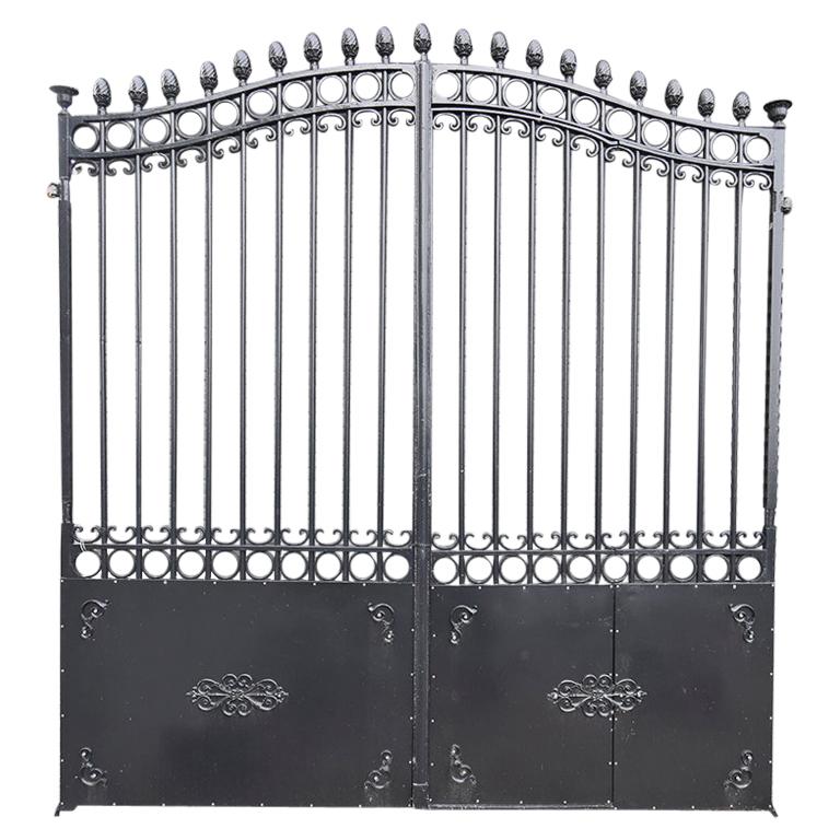 Antique Cast Iron Double-Entry Gate, 19th Century