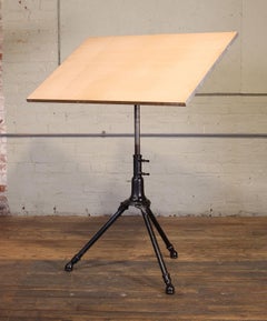 Antique Cast Iron Drafting Table by A. Hoffman Co. 1910 Rochester, NY