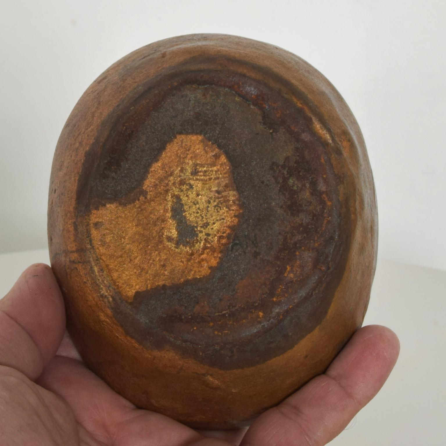 Modern Antique Cast Iron Duck in Bronze Gold Lidded Decoy Secret Stash Box, Japan