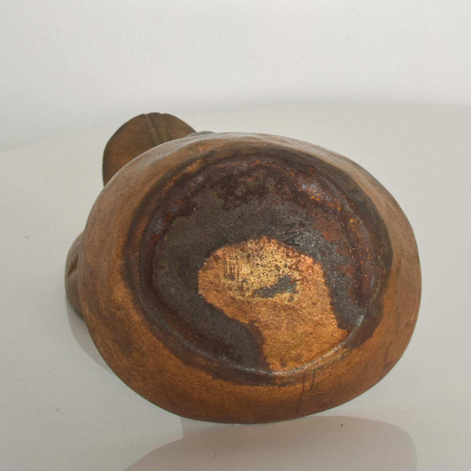 Antique Cast Iron Duck in Bronze Gold Lidded Decoy Secret Stash Box, Japan 2