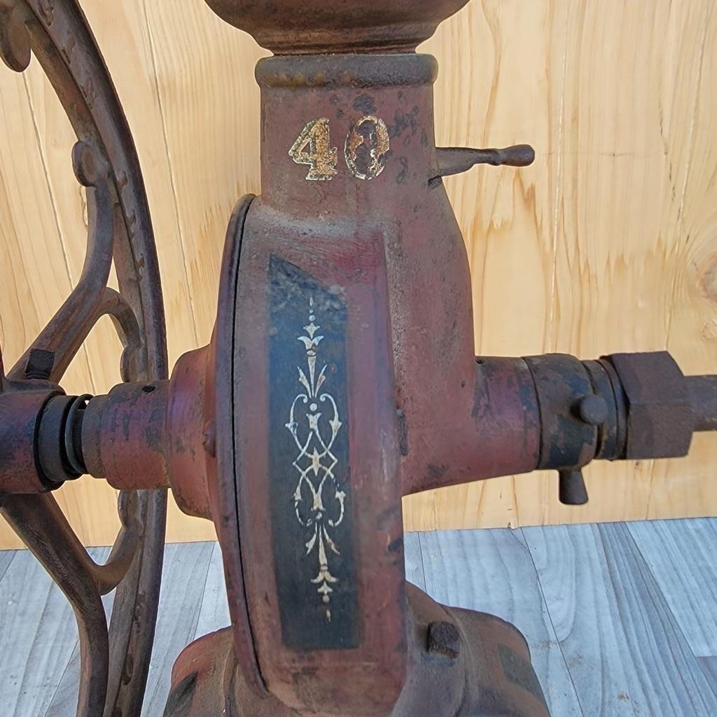 Antique Cast Iron Elgin National Coffee Mill Grinder #40

This antique Elgin National coffee grinder has an American Bald Eagle and crest logo. Decorate you coffee shop, cafe, restaurant, or kitchen with rustic style. 

Circa 1880

Dimensions:
H: