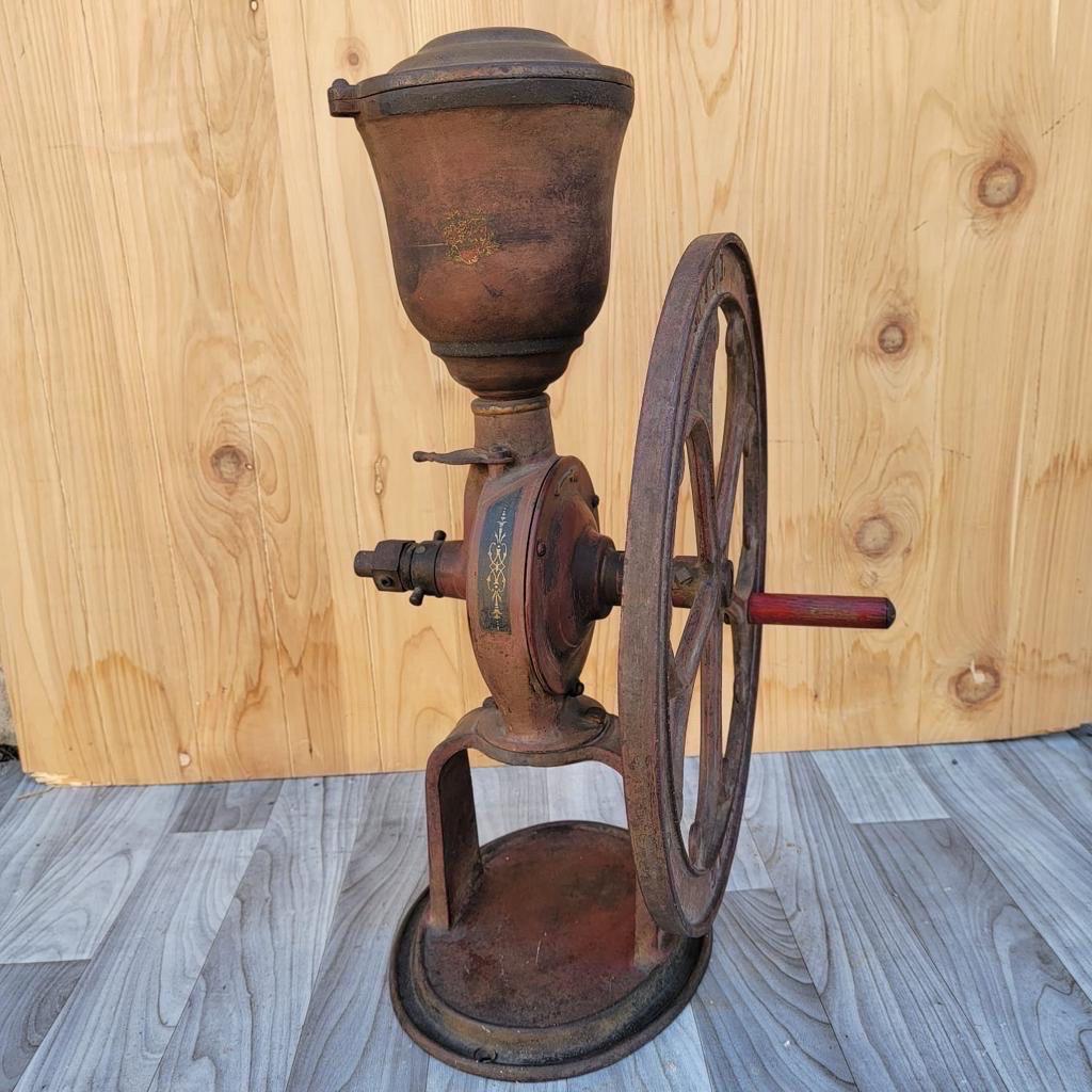 Antique Cast Iron Elgin National Coffee Mill Grinder #40 For Sale 3
