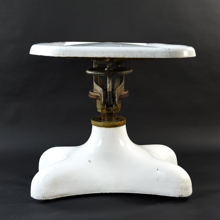 Antique Cast Iron Enamel Embalming Table For Sale at 1stDibs