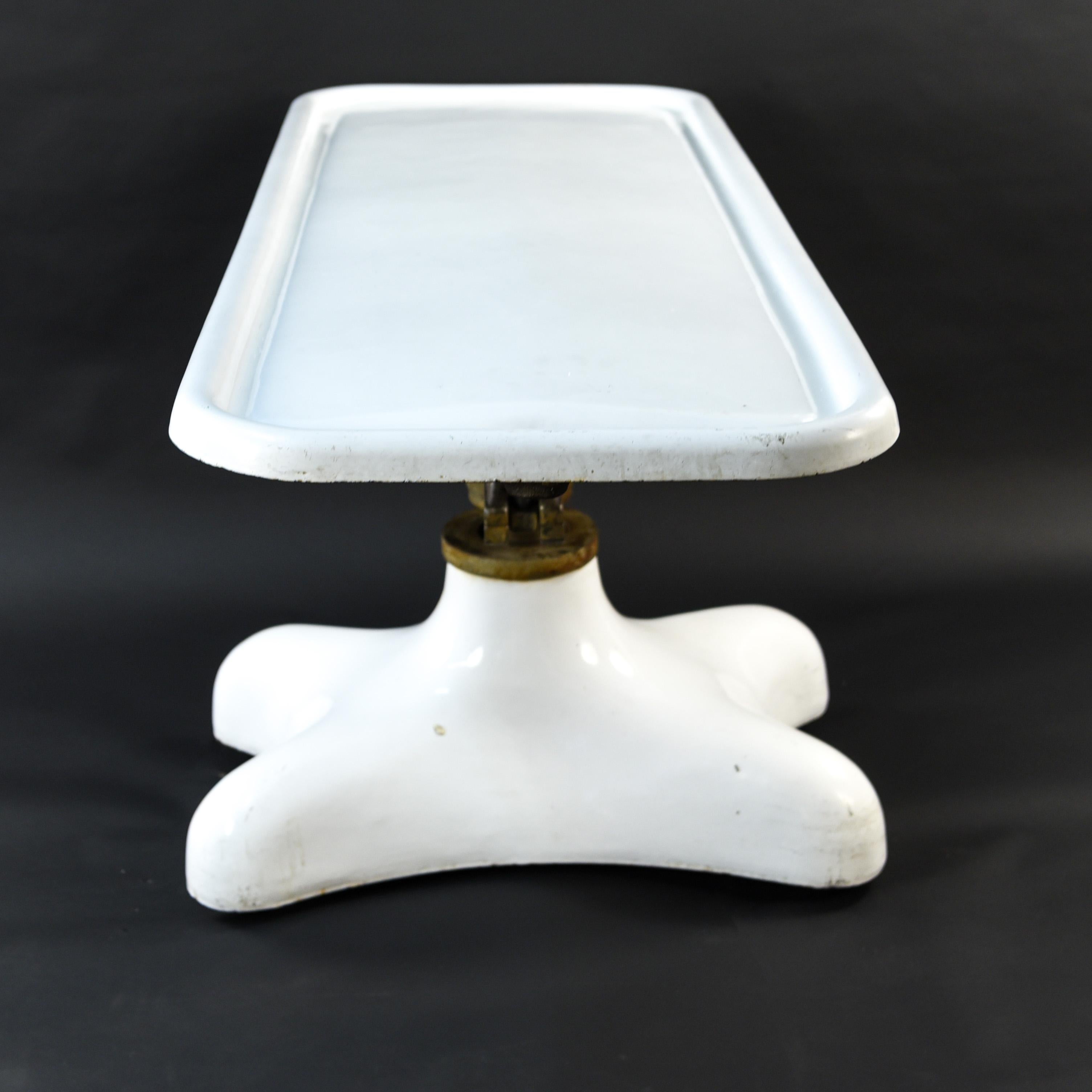 20th Century Antique Cast Iron Enamel Embalming Table