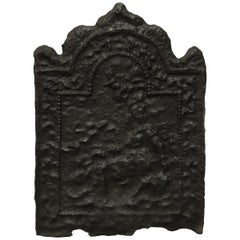 Plaque de cheminée en fonte antique Plaque de cheminée en fonte antique
