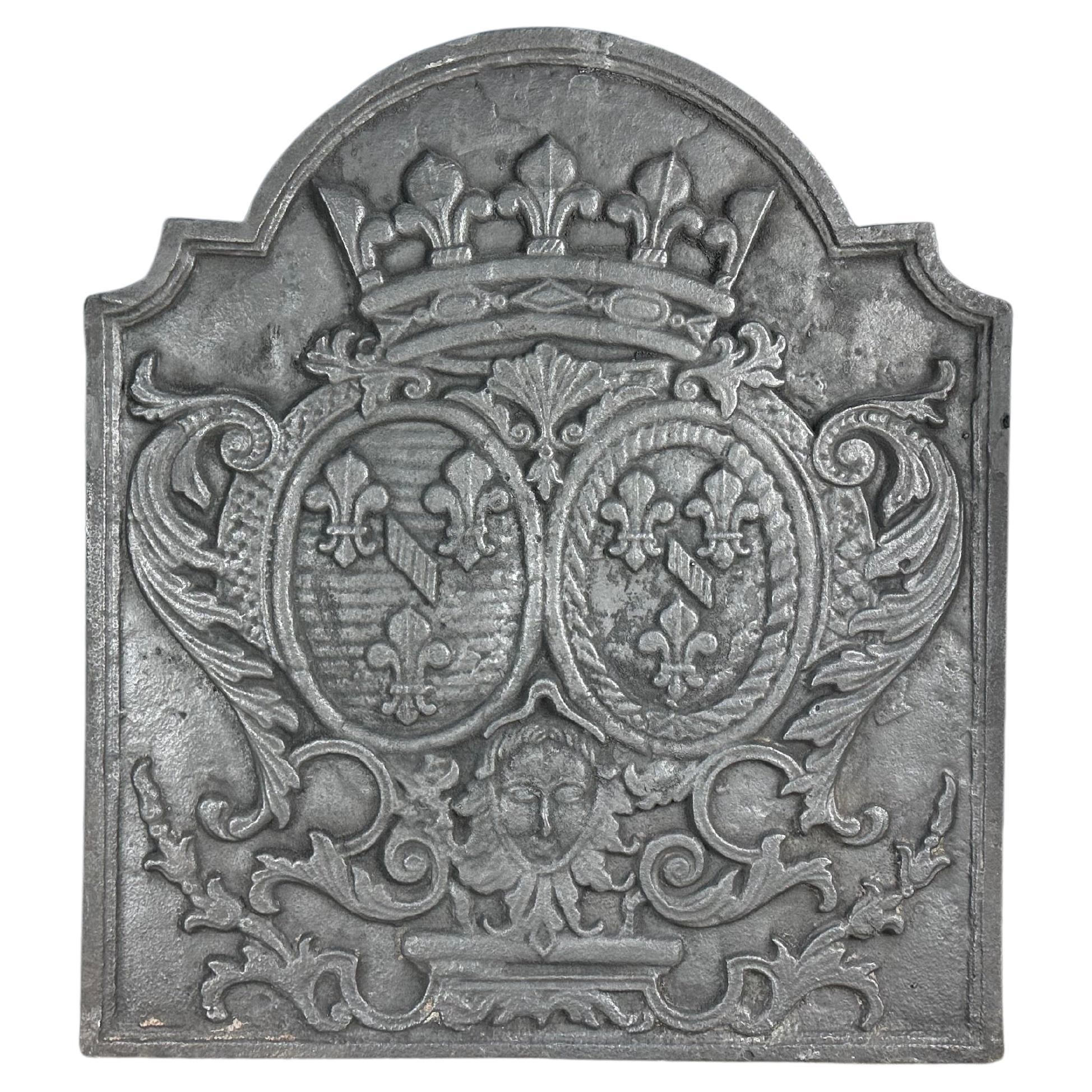 Reclaimed Set of Three Cast Iron Louis XVI Neoclassical Firebacks For