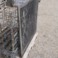 Antique Cast Iron Fireback Panel