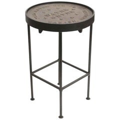 Antique Cast Iron Ford Water Meter Box Co. Side Table or Stool