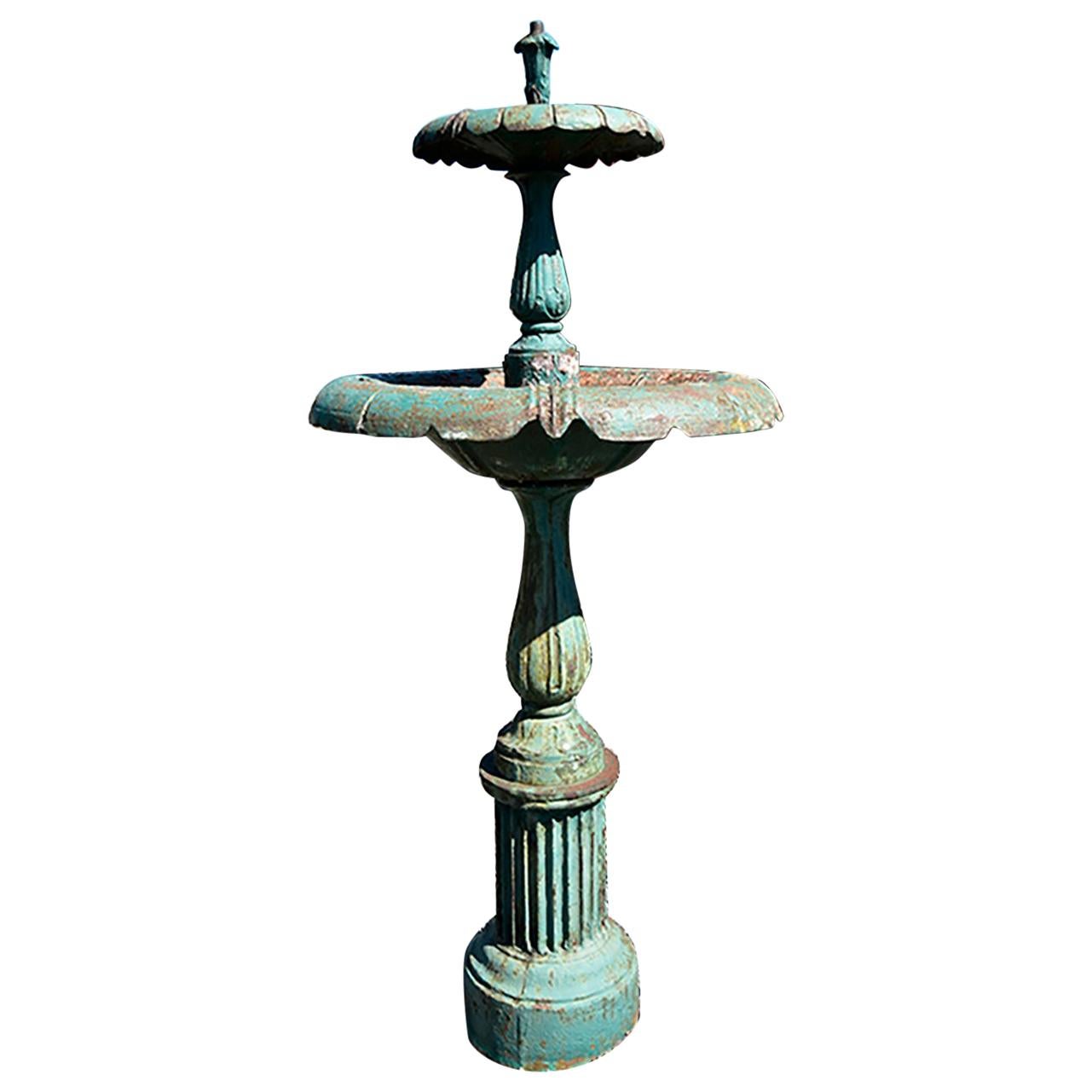 Antique Cast Iron Fountain 19th Century