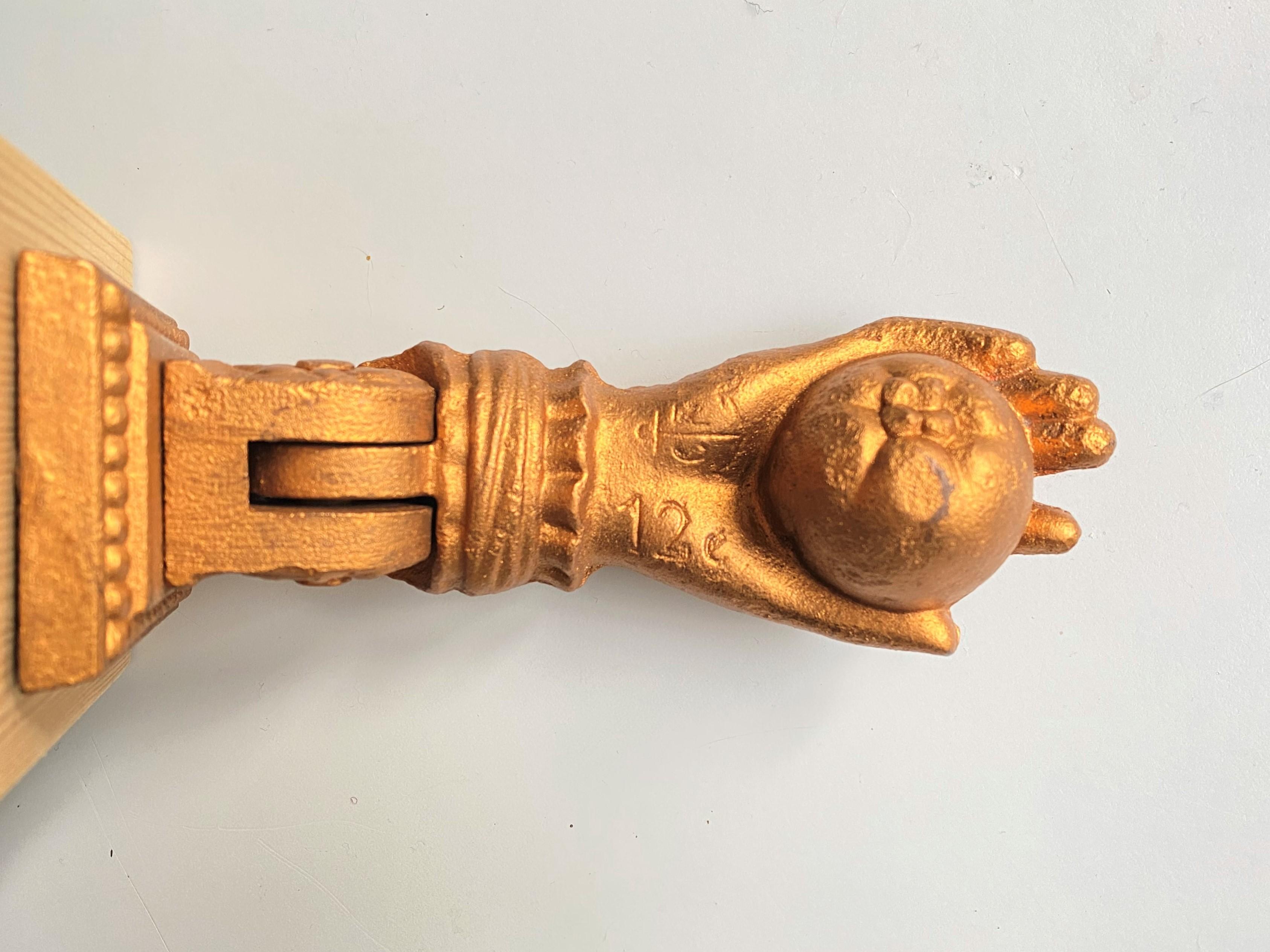 Antique Cast Iron French Door Knocker For Sale 5