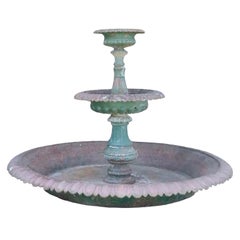 Antique Cast Iron Garden Fountain att. to Fisk c. 19th C.