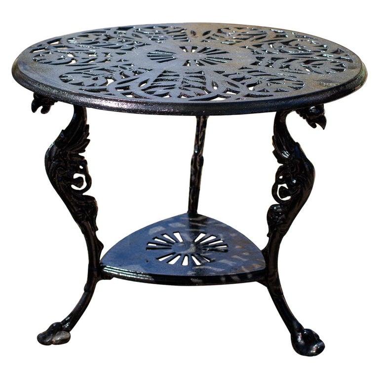 Antique Cast Iron Garden Table For Sale at 1stDibs small cast iron