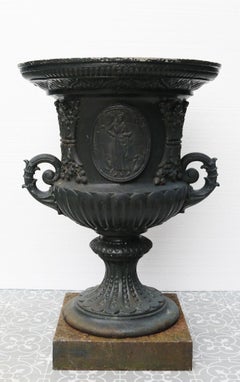Antique Cast Iron Garden Urn