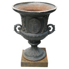 Antique Cast Iron Garden Urn
