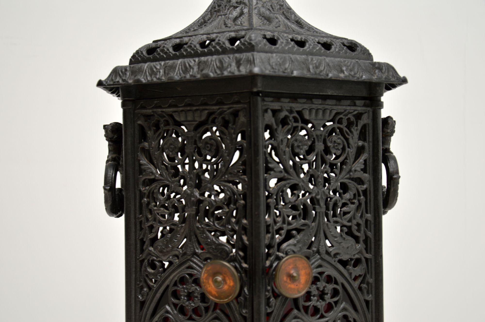 English Antique Cast Iron Gas Heater