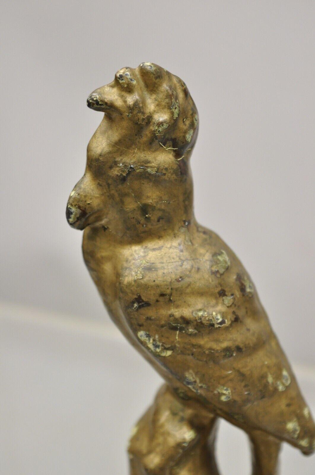 20th Century Antique Cast Iron Gold Painted 7
