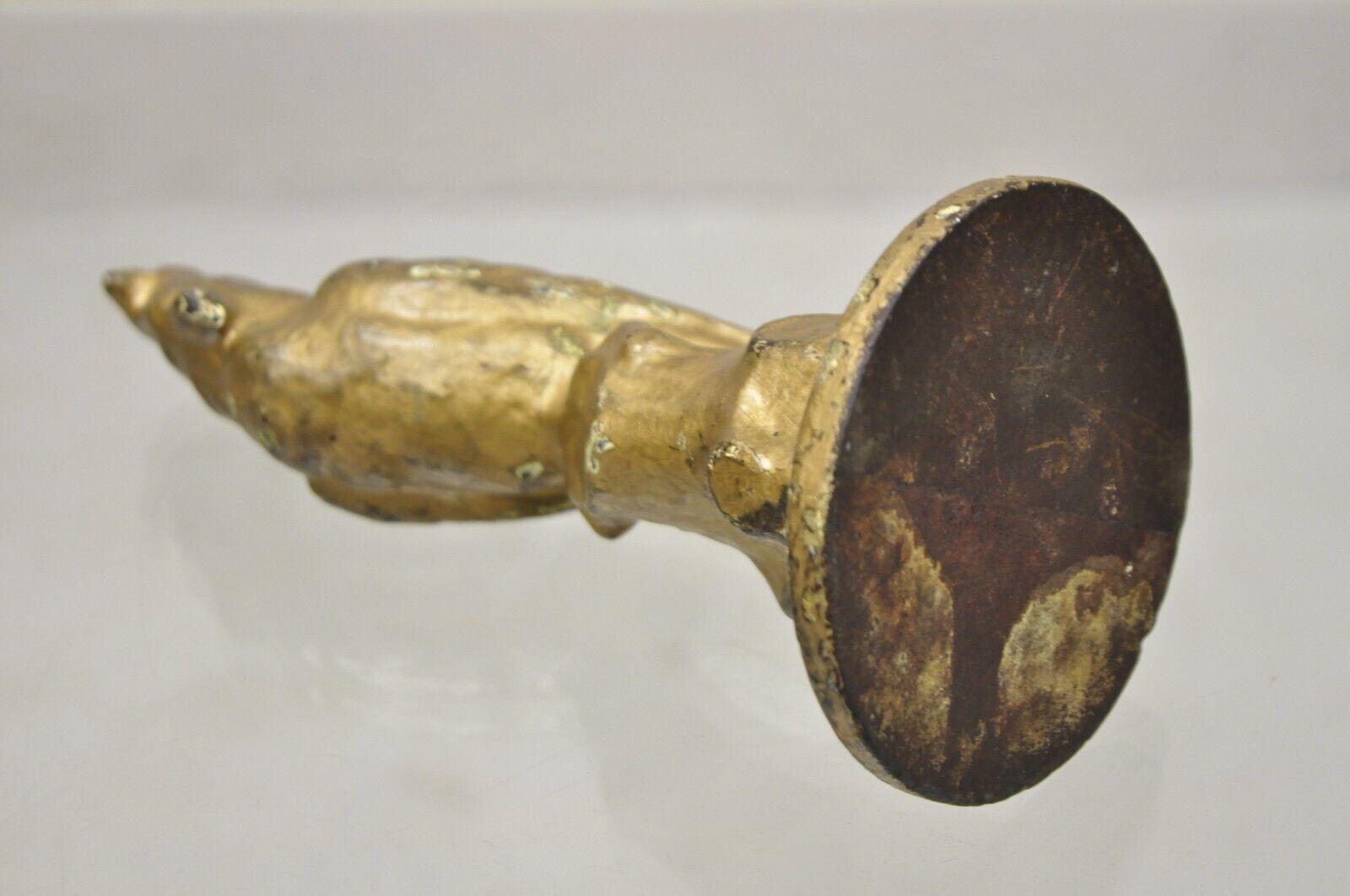 Antique Cast Iron Gold Painted 7
