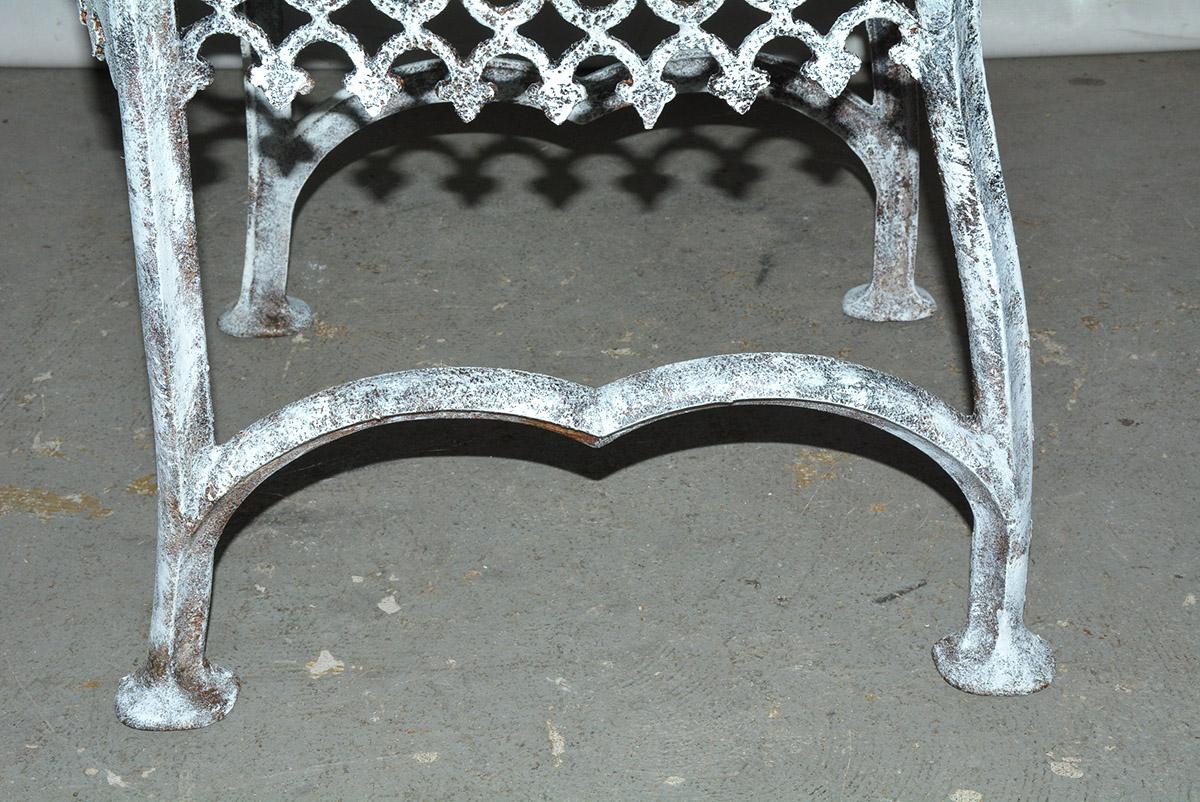 Antique Cast Iron Gothic Garden Chair For Sale 4