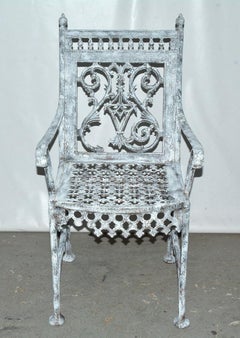 Antique Cast Iron Gothic Garden Chair