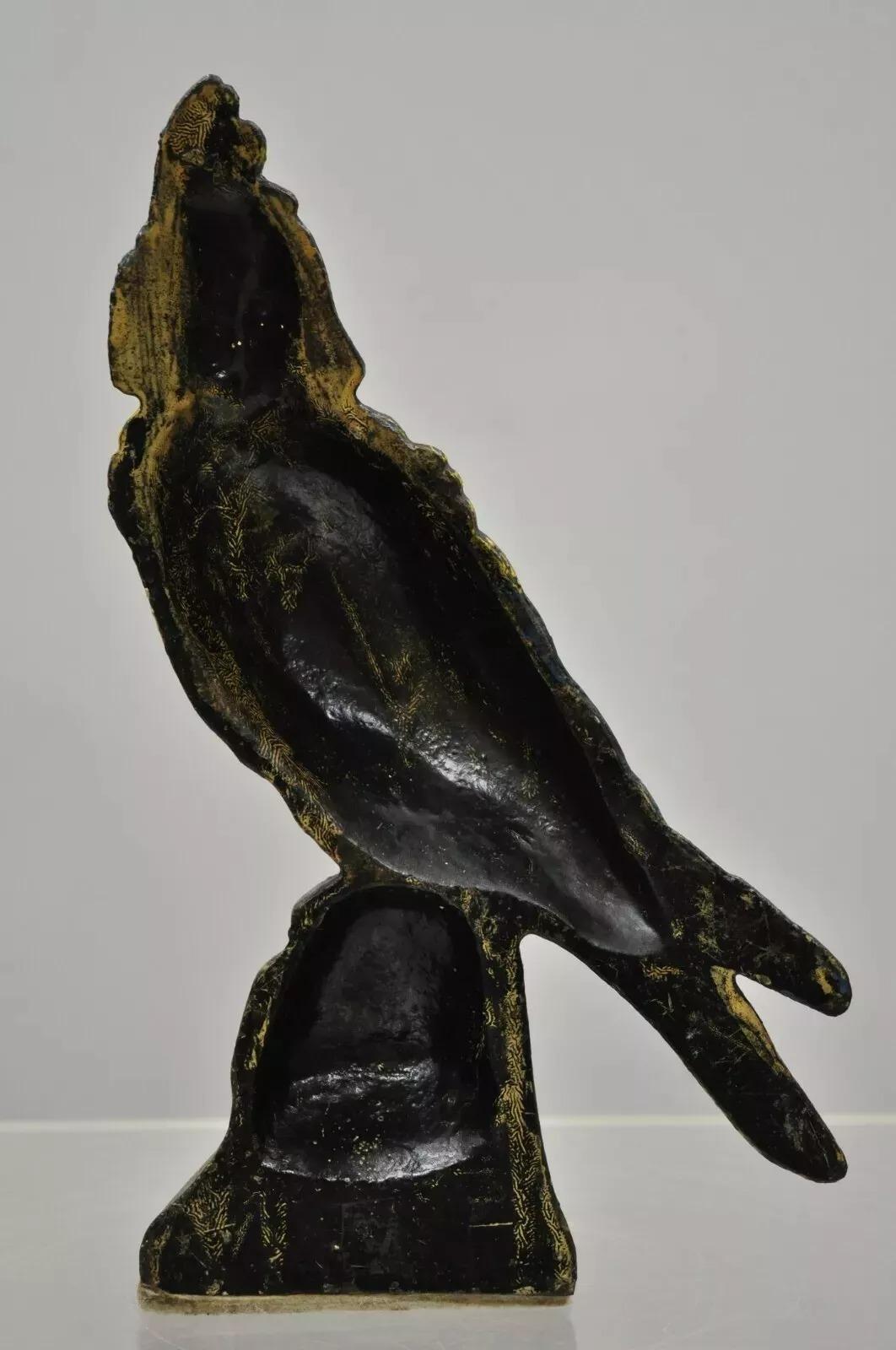 Antico fermalibri in ghisa dipinto a mano da 12