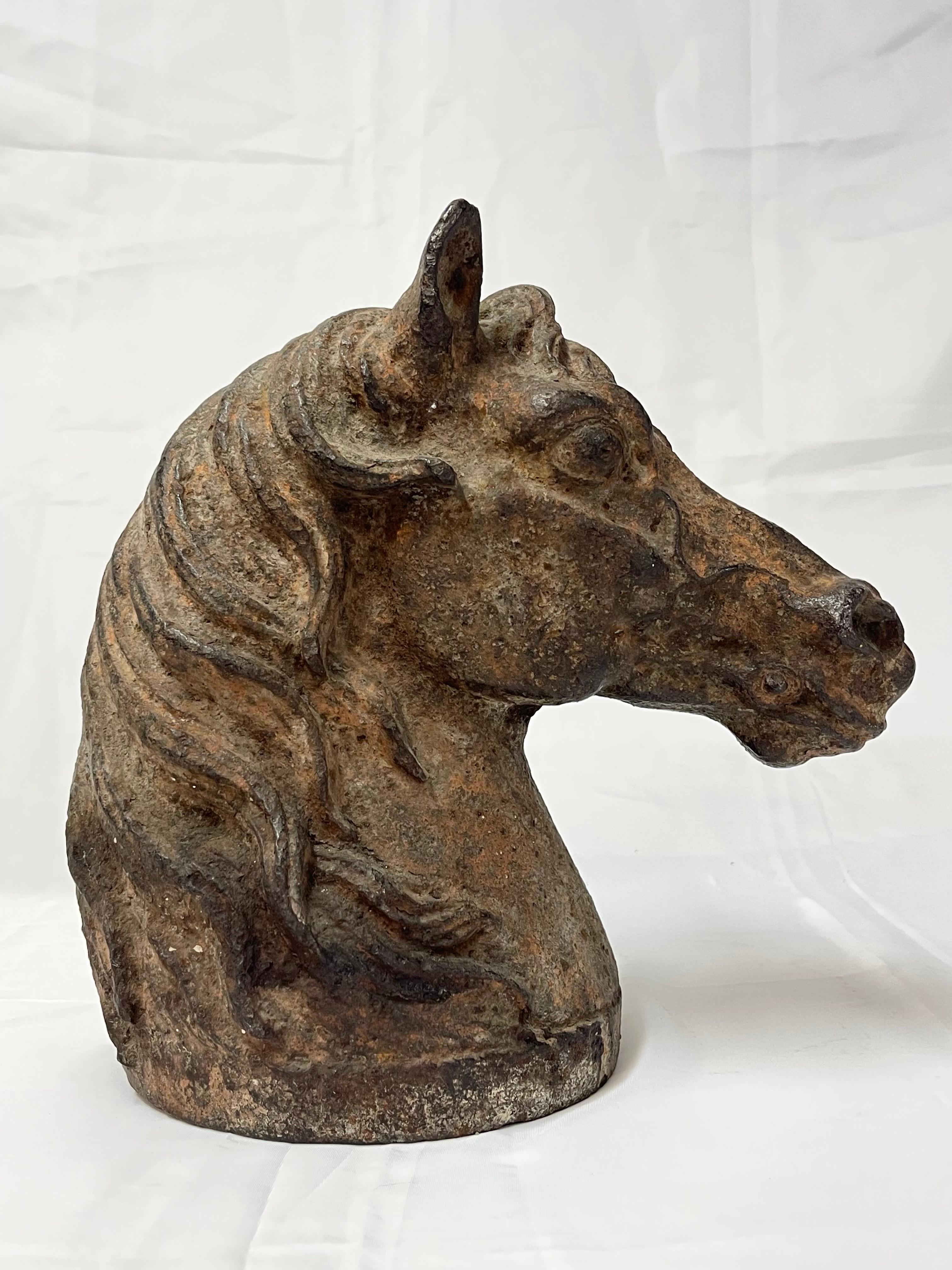 Antique Cast Iron Horse Head 1