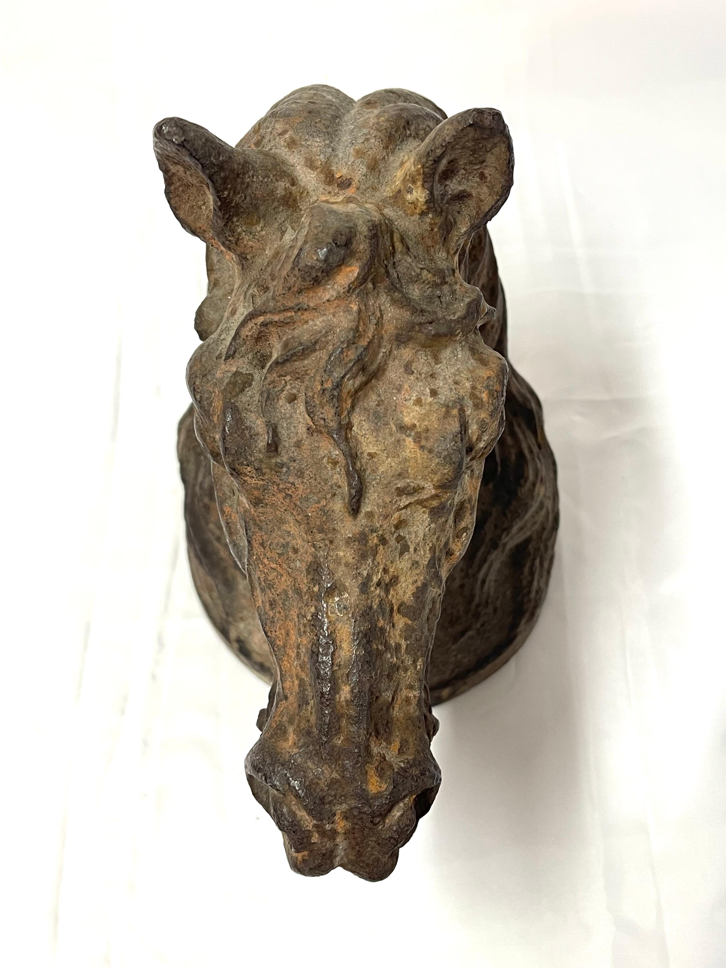 Antique Cast Iron Horse Head 3