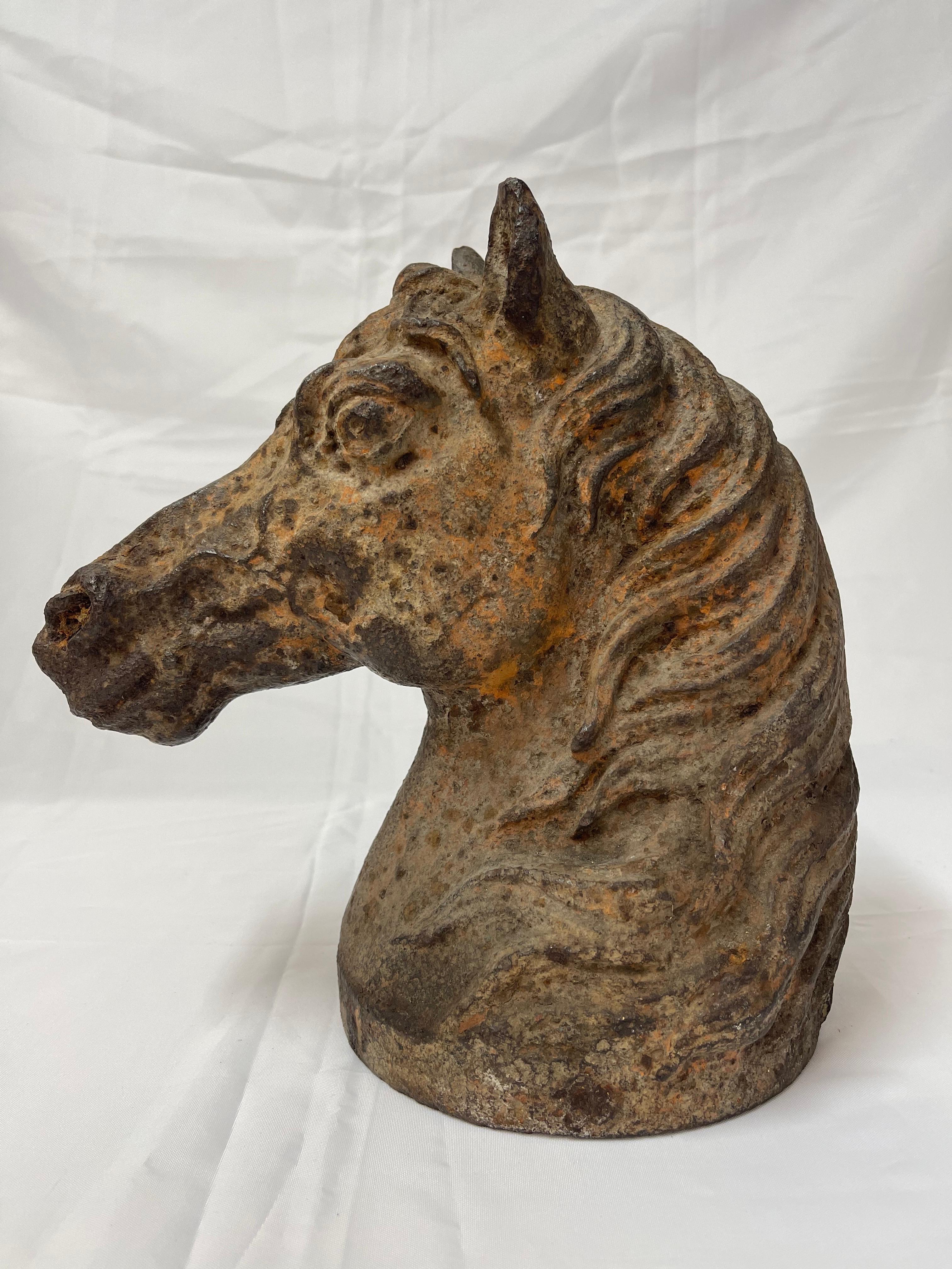Antique Cast Iron Horse Head 5