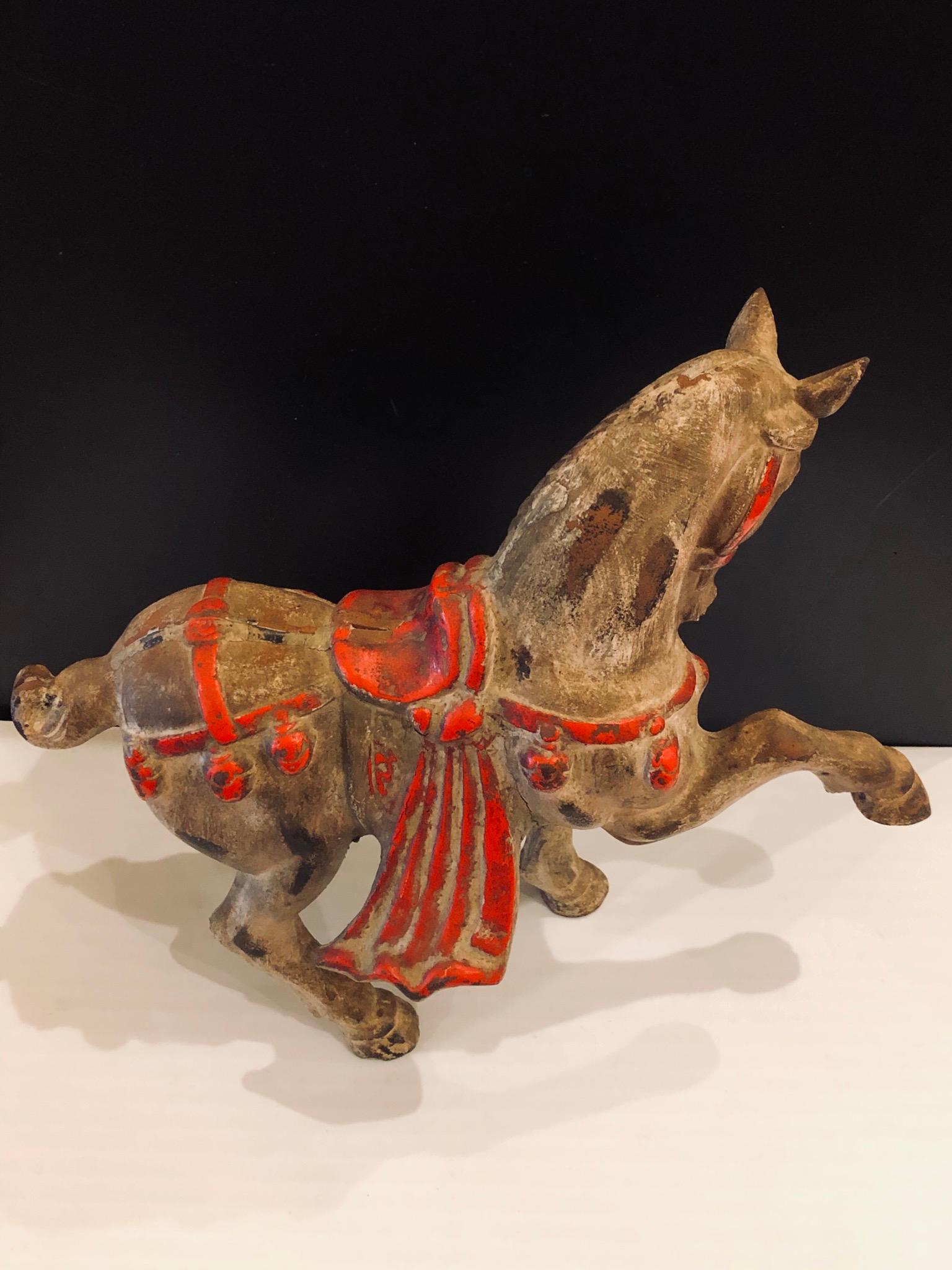 American Antique Cast Iron Horse Sculpture