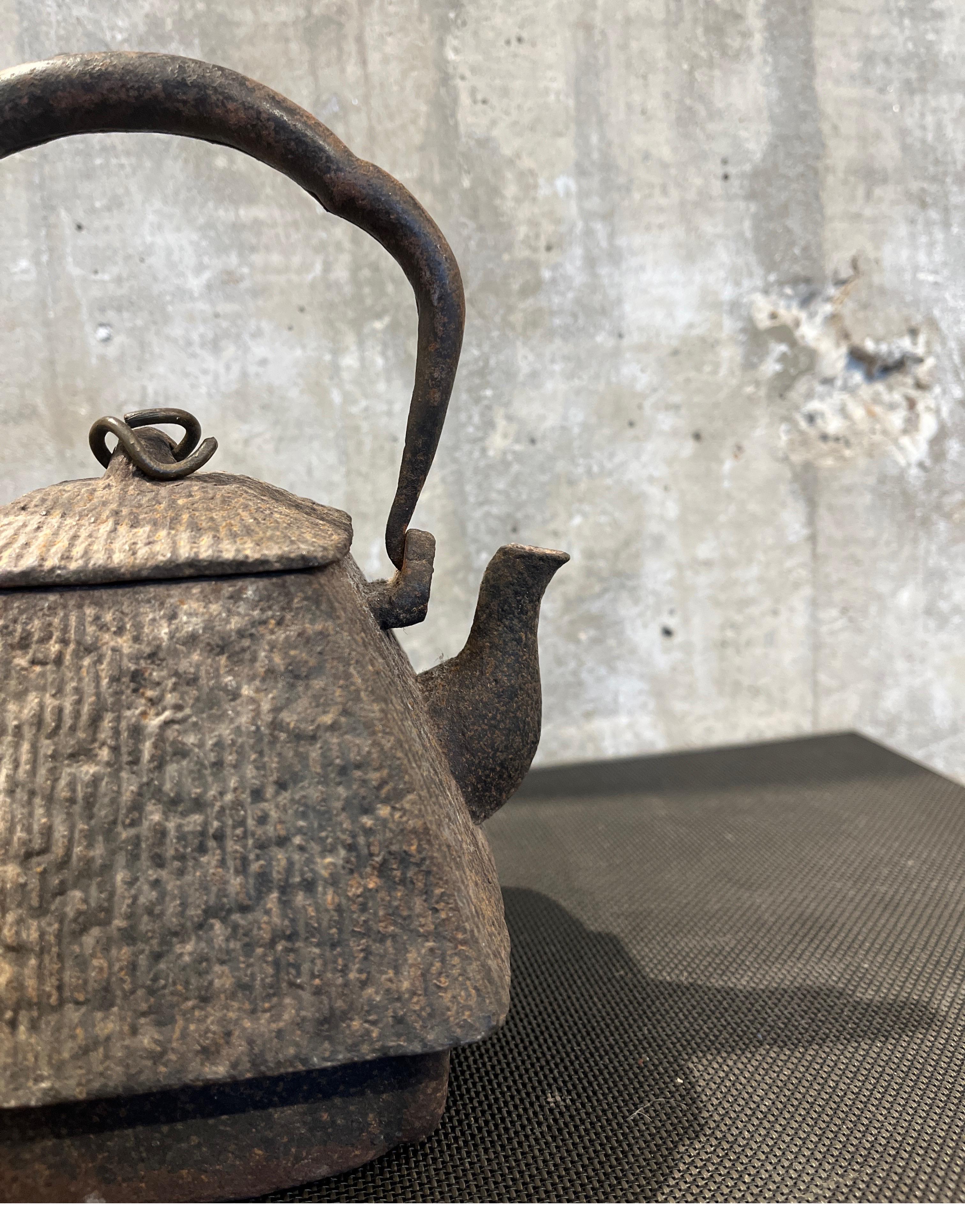 Antique Cast Iron Japanese Teapot For Sale 6