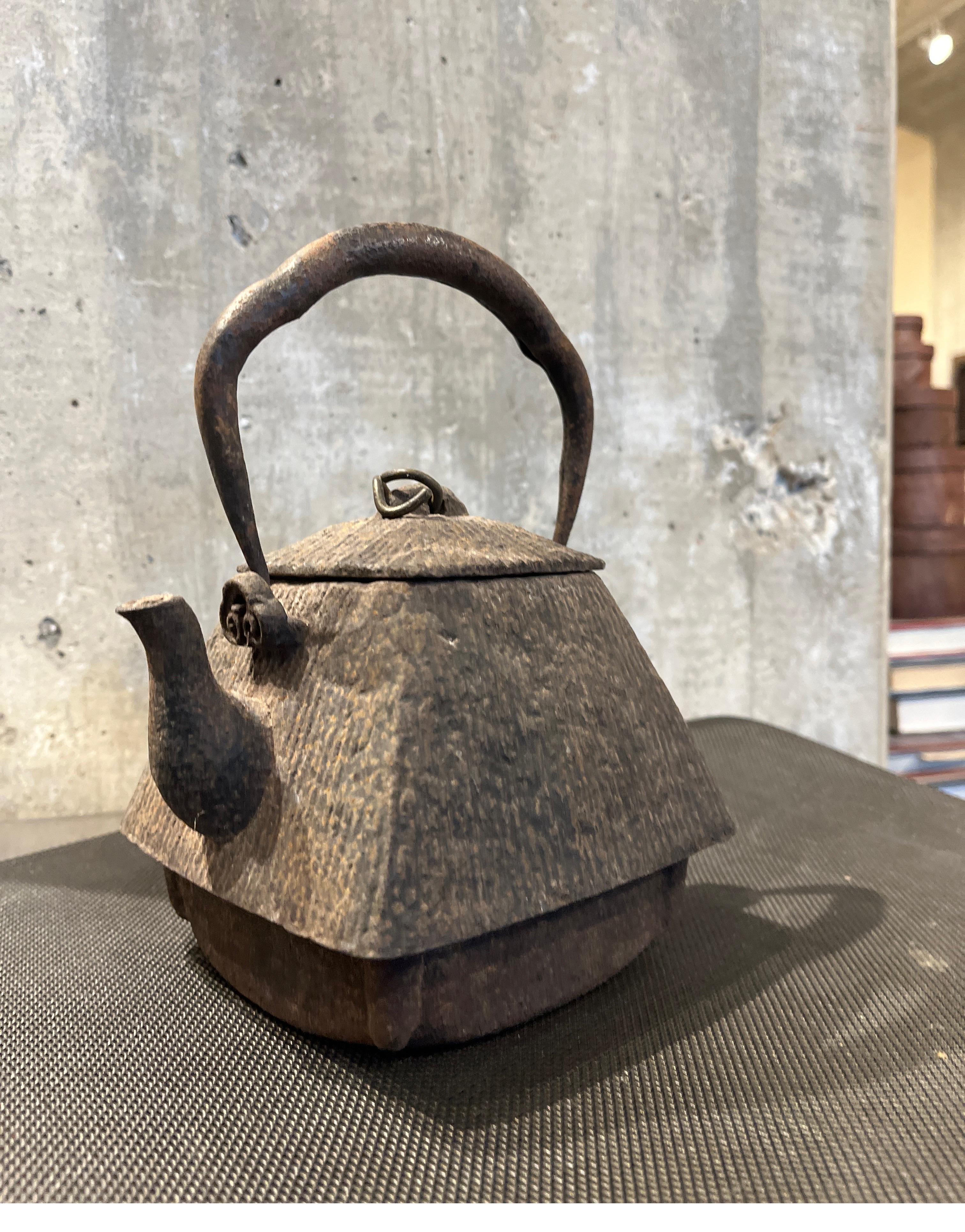 20th Century Antique Cast Iron Japanese Teapot For Sale