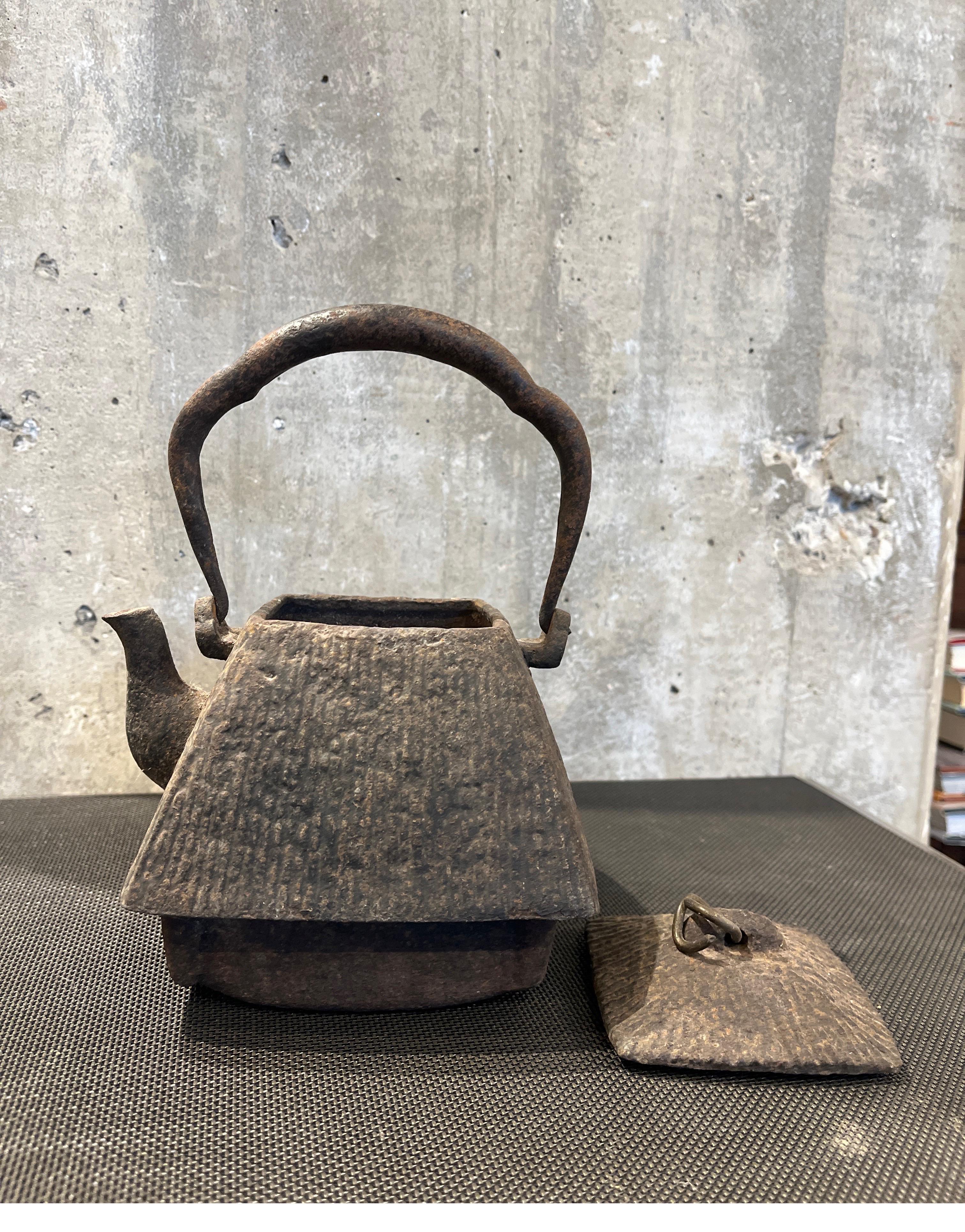 Antique Cast Iron Japanese Teapot For Sale 3
