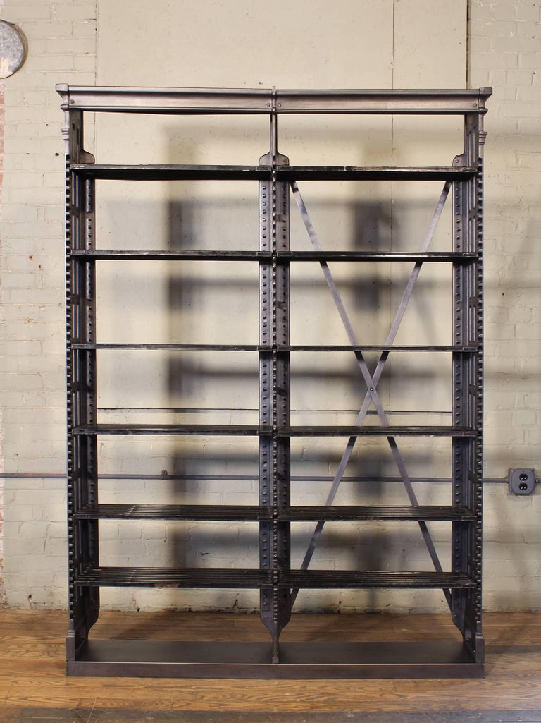 Antique Cast Iron Library Bookshelf Bookstack by Angus Snead MacDonald
