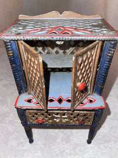Antique Cast Iron Miniature Cabinet, ca. 1900