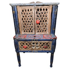 Antique Cast Iron Miniature Cabinet, ca. 1900