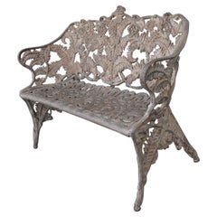 Antique Cast Iron Patio Settee