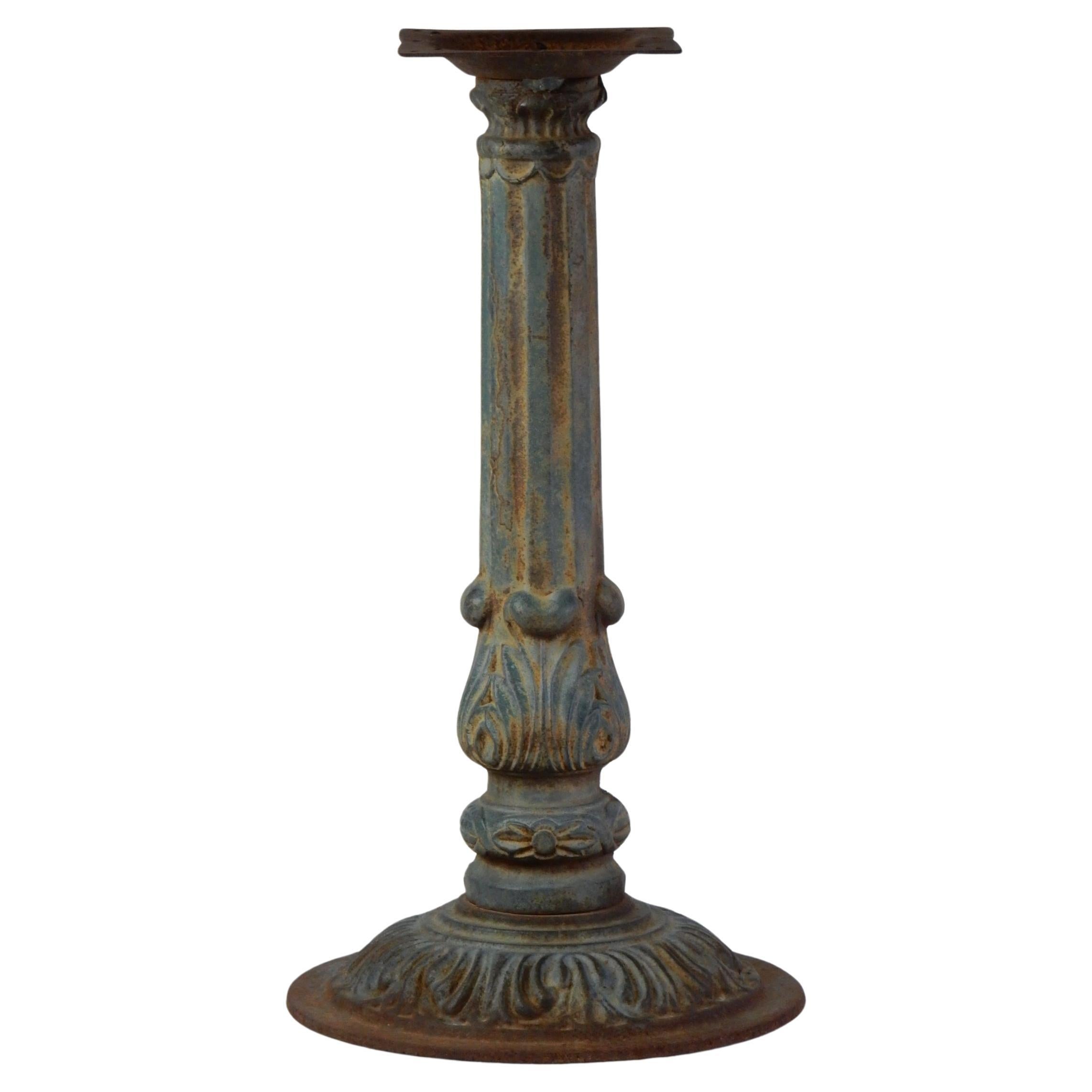 vintage cast iron pedestal table base
