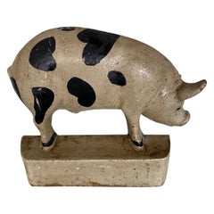 Antique Cast Iron Pig Door Stop