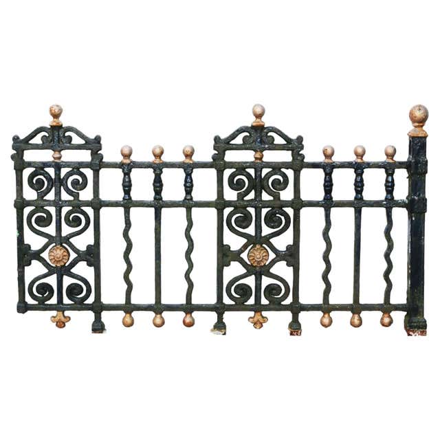Antique Regency Style Wrought Iron Railing For Sale at 1stDibs