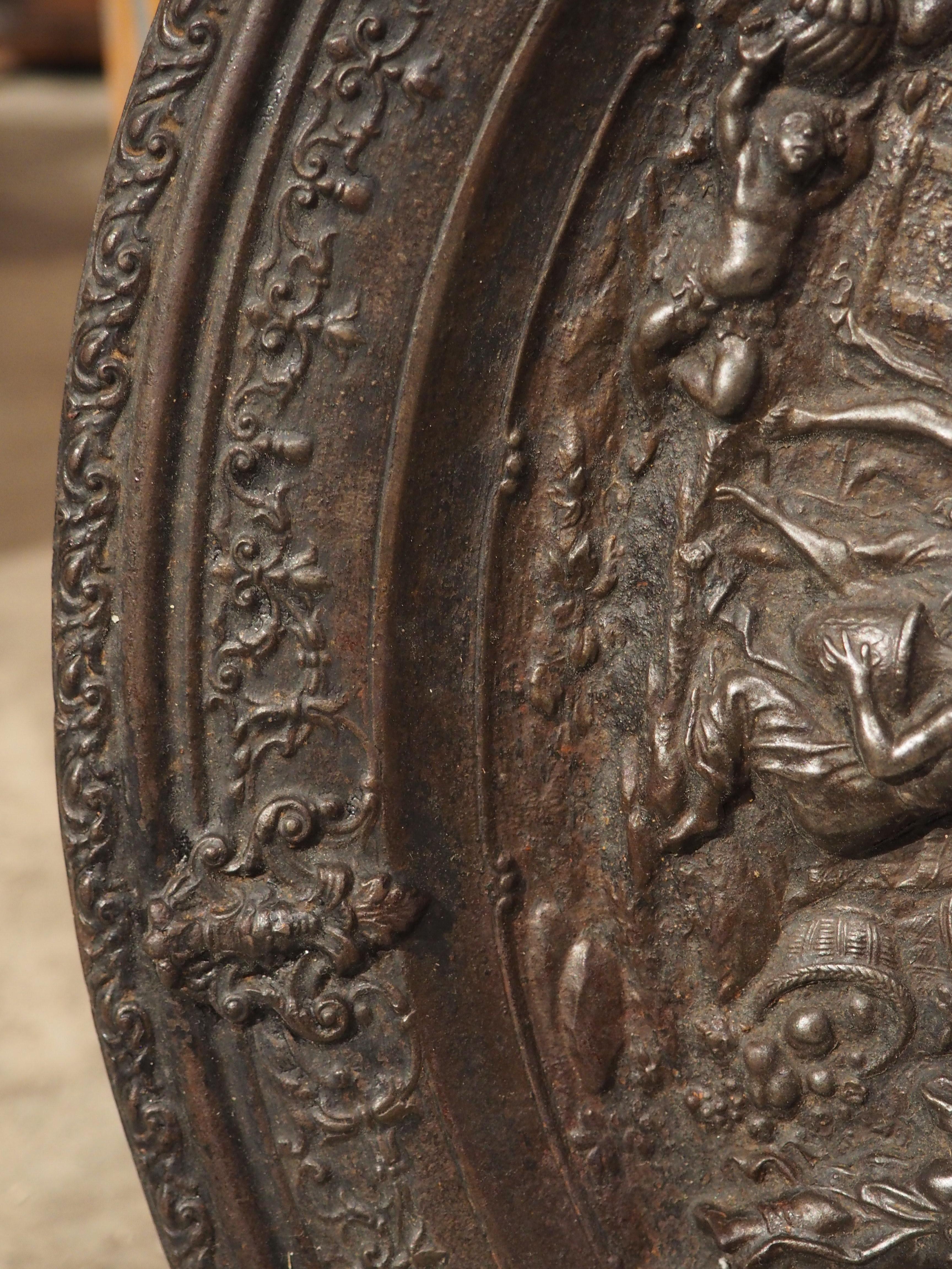 Antique Cast Iron Relief Charger from Germany, 19th Century 8