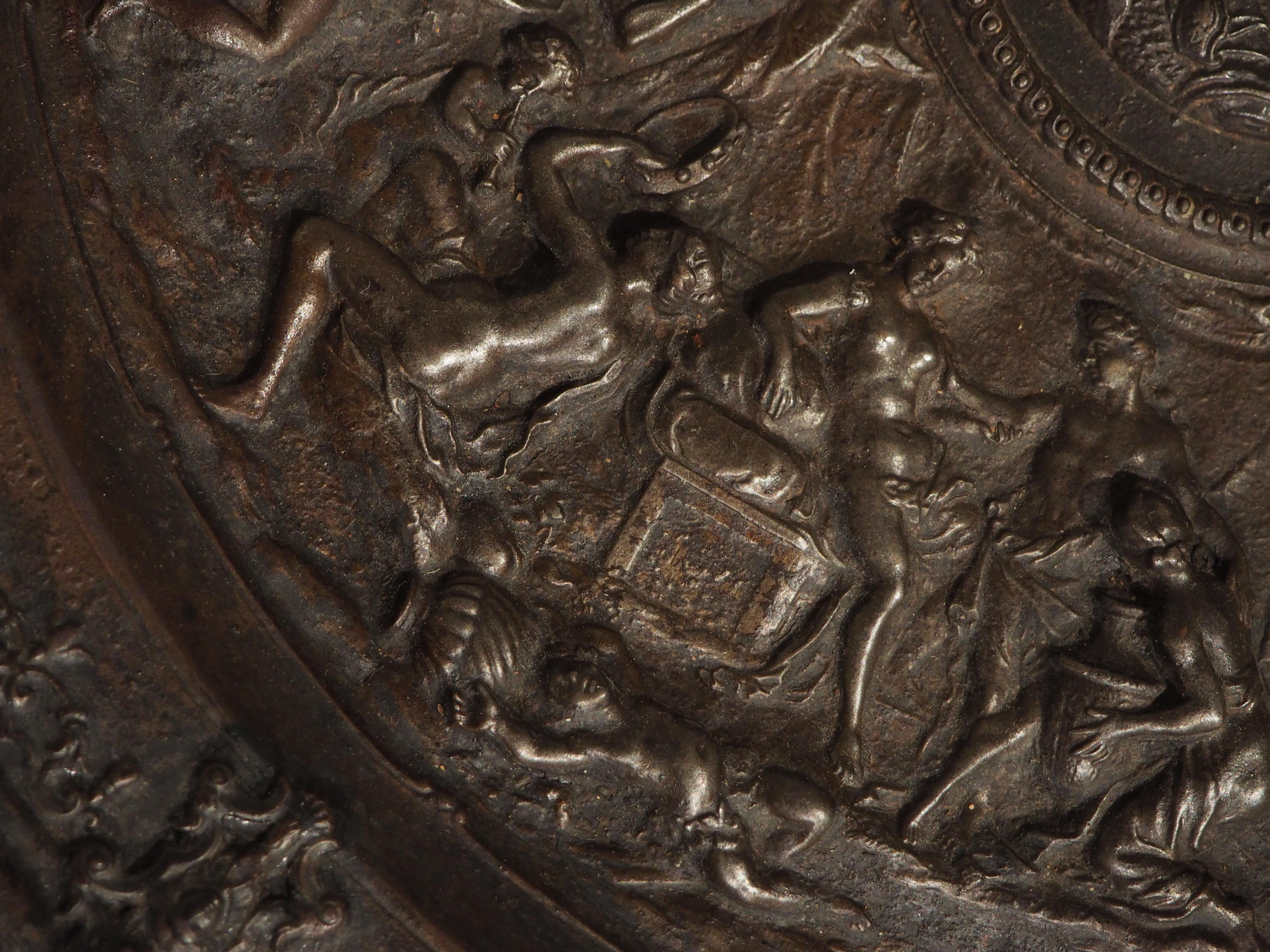 Antique Cast Iron Relief Charger from Germany, 19th Century 2