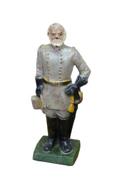 Sujetalibros antiguos de hierro fundido con las figuras de Robert E. Lee y Ulysses S. Grant de la Guerra Civil, 8"