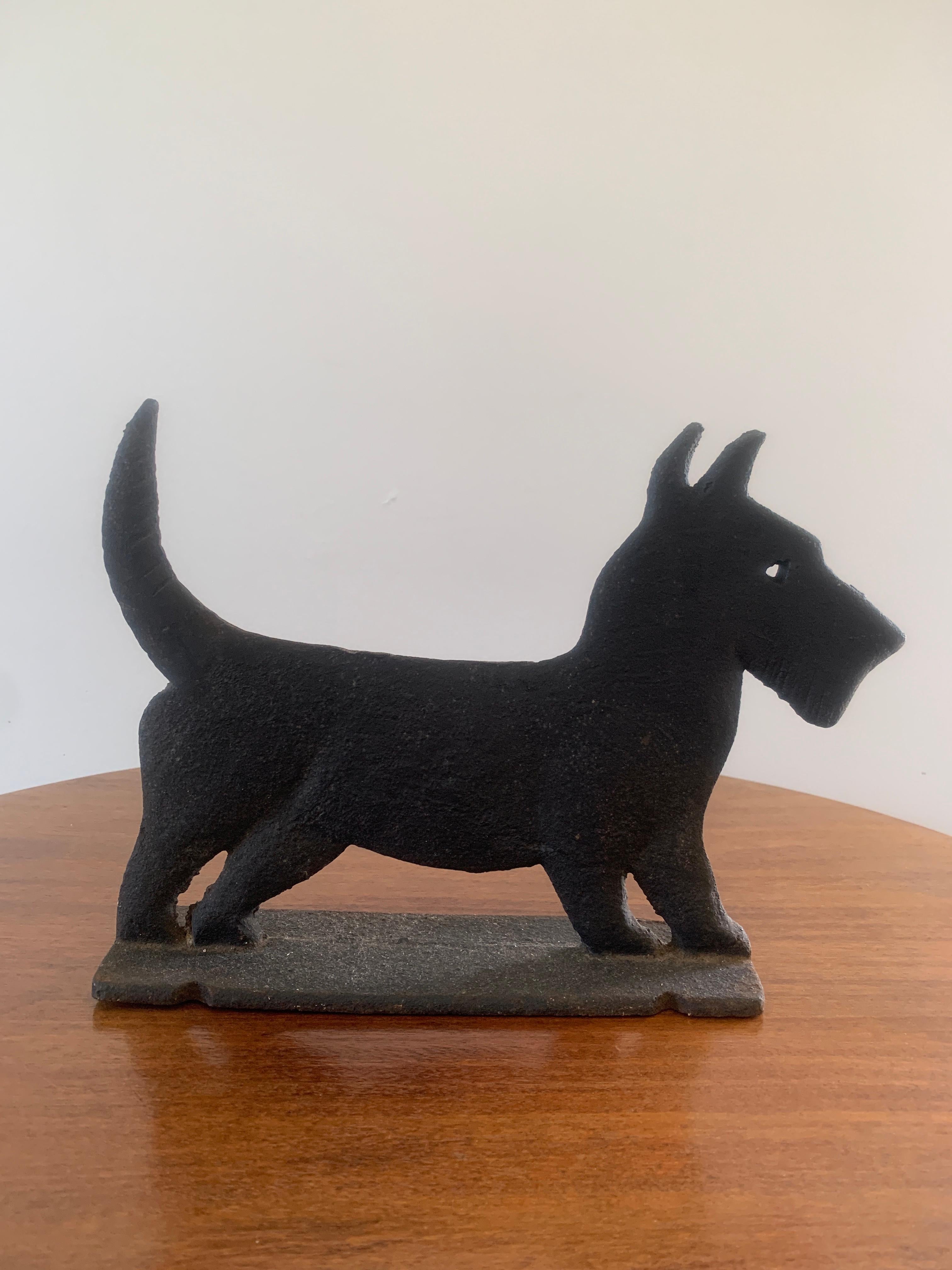 Antiker schottischer Terrier-Türstopper aus Gusseisen, ca. 1920er Jahre im Angebot 1