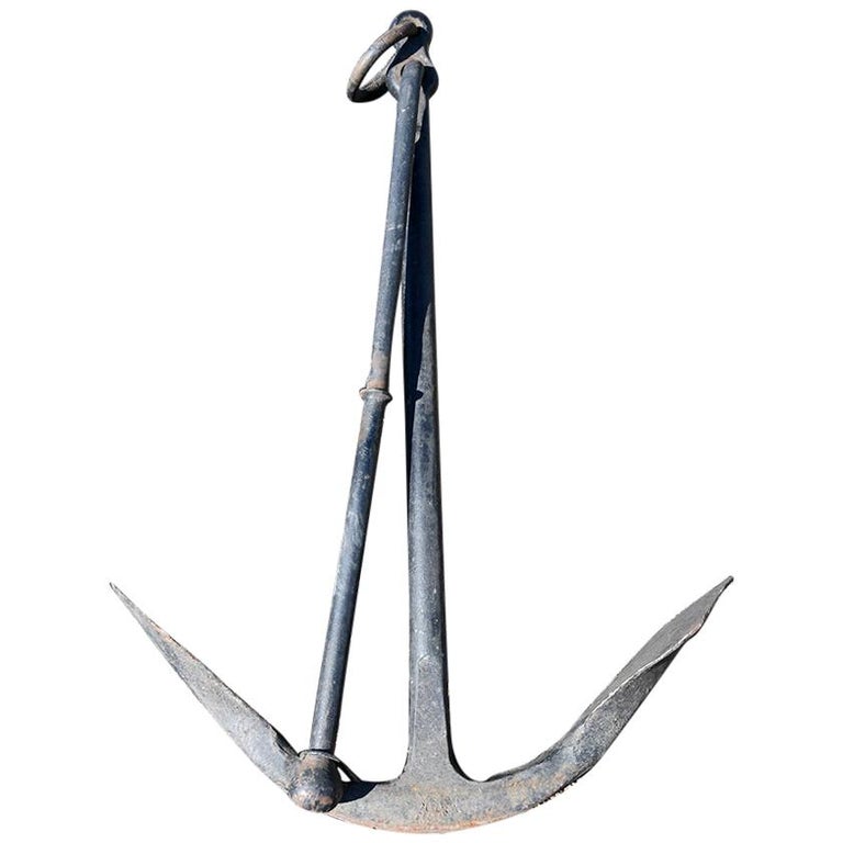 Antique Cast Iron Ships Anchor, 19th Century For Sale at 1stDibs
