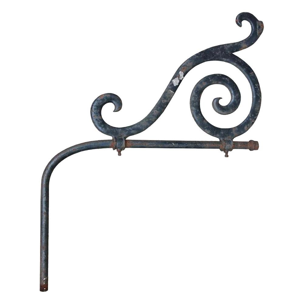 Antique Cast Iron Signage Bracket For Sale