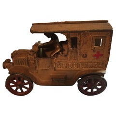 Antique Cast Iron Toy Ambulance, circa 1930