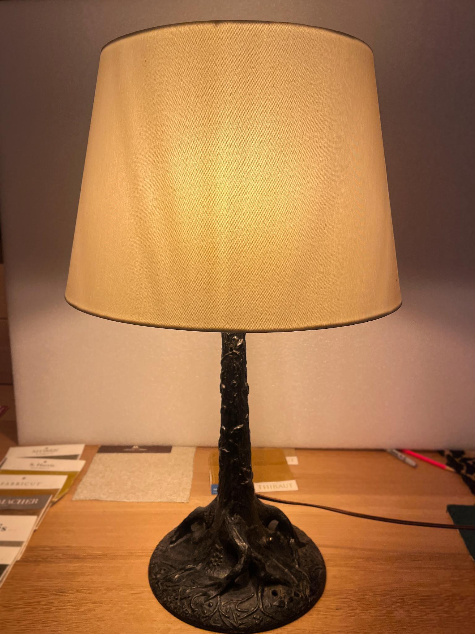 Antique Cast Iron Tree Form Table Lamp 3