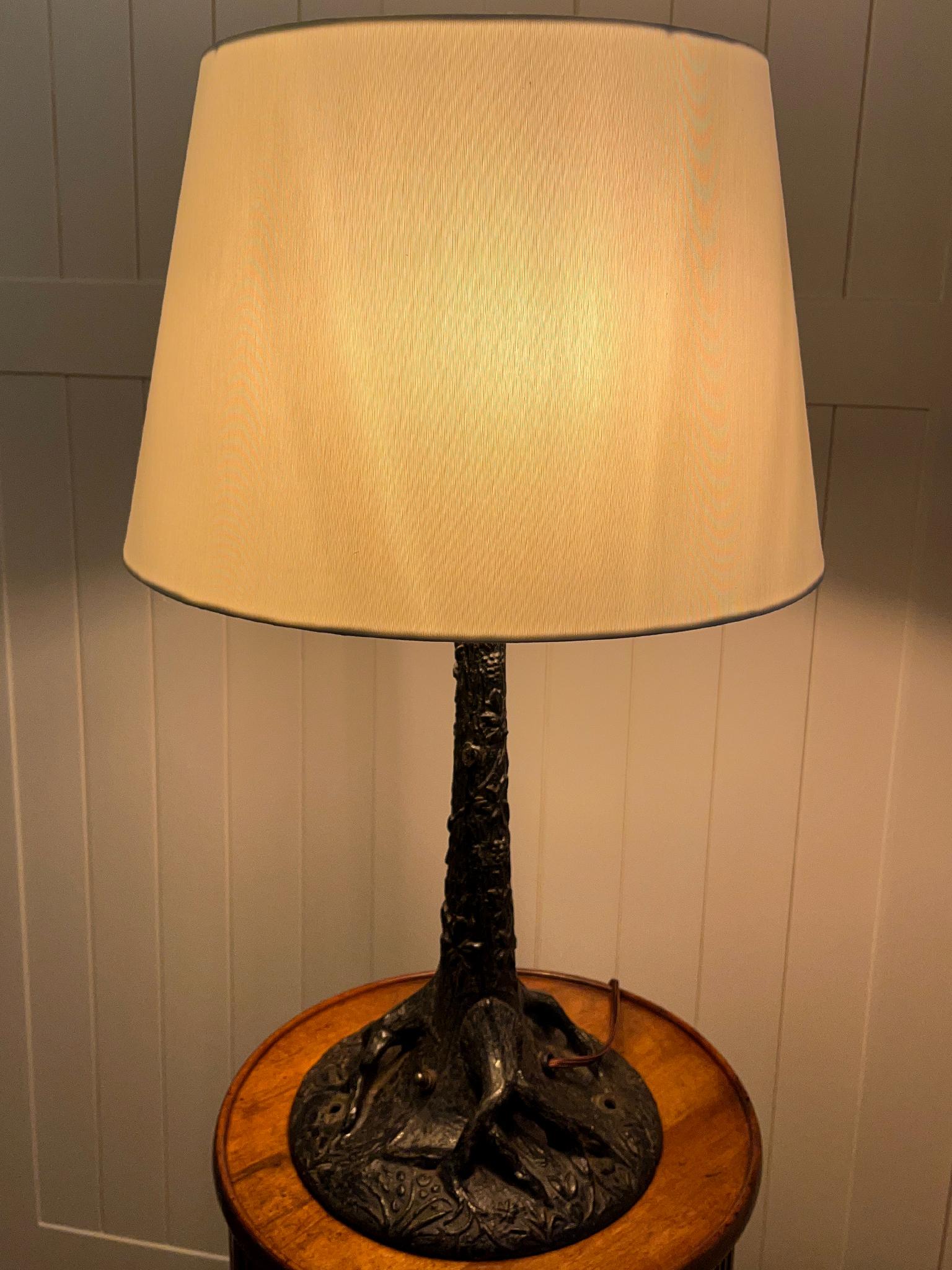 Antique Cast Iron Tree Form Table Lamp 5