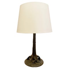 Antique Cast Iron Tree Form Table Lamp