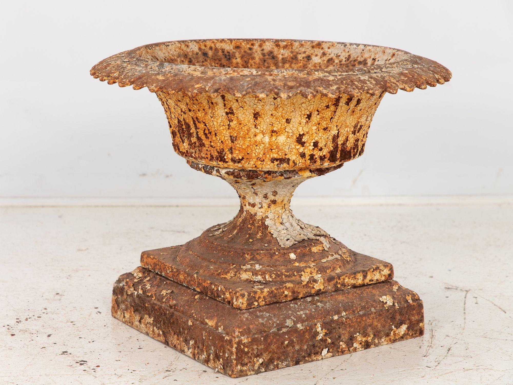 Antique Cast Iron Urn English Classically Styled Planter, Victorian 19th Century For Sale 2